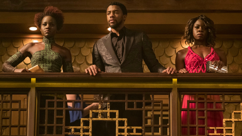 Nakia, T’Challa, and Okoye